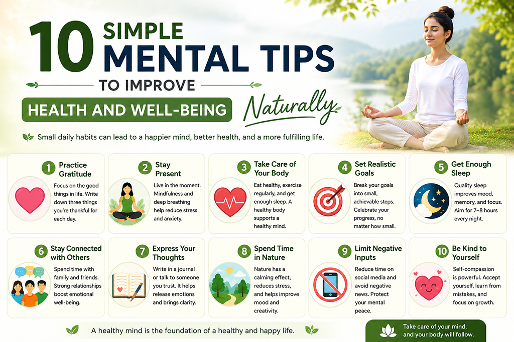 "10 Simple Mental Tips to Improve Health and Well-Being Naturally"