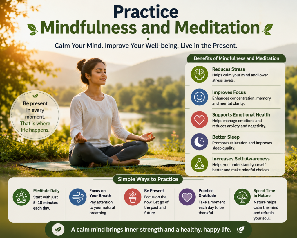 Practice Mindfulness and Meditation