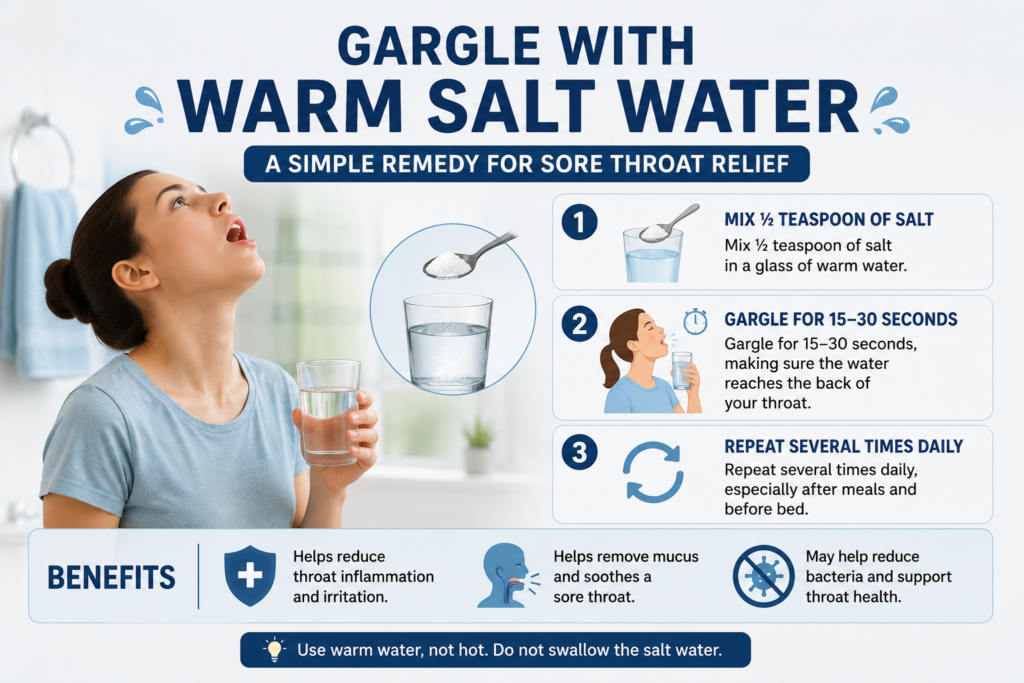Gargle with Warm Salt Water