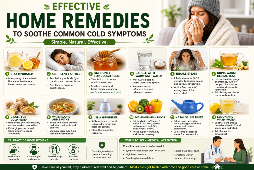 Effective Home Remedies to Soothe Common Cold Symptoms