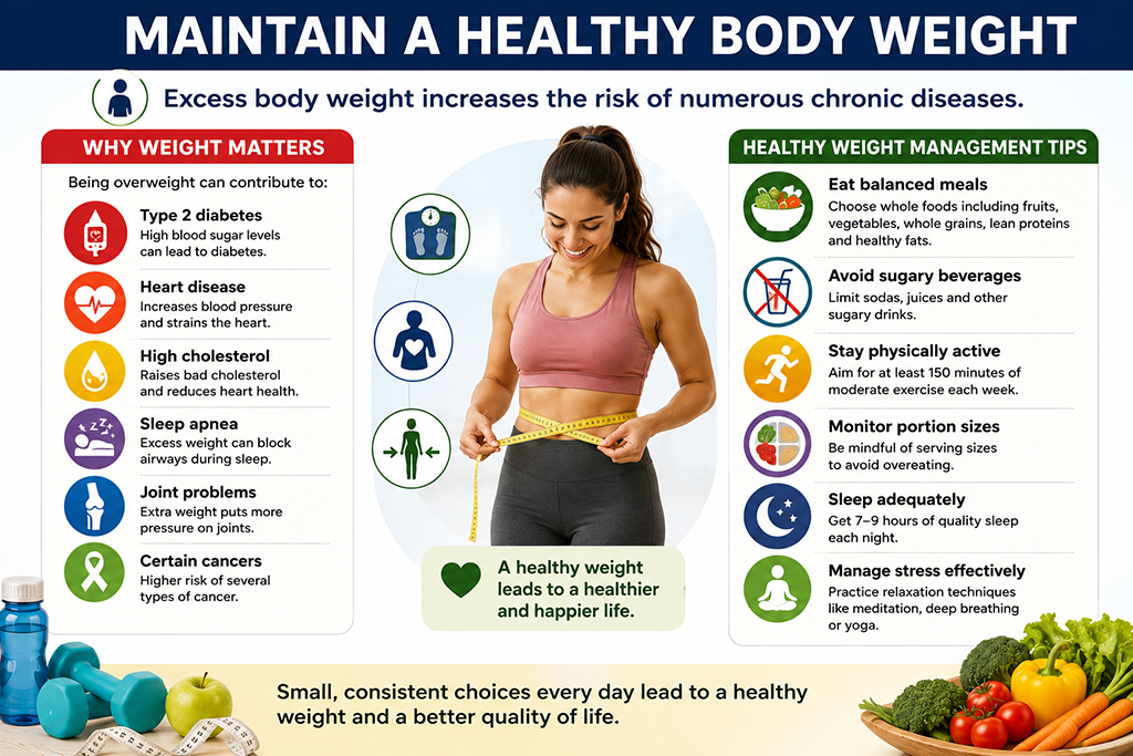 Maintain a healthy body weight