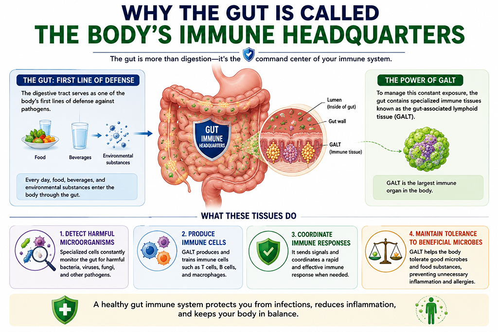 Why the gut is called the body's immune headquarters