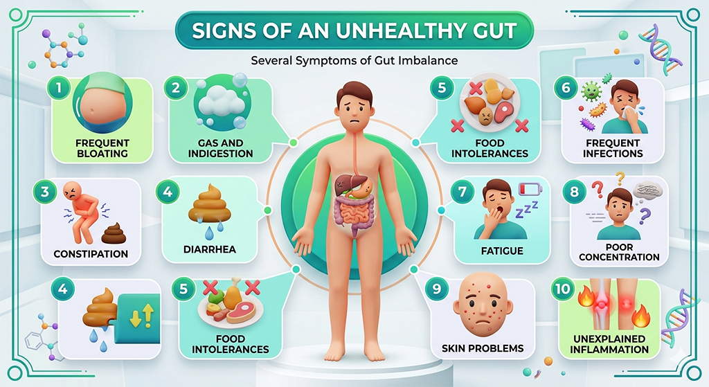 b12d3 Signs of an unhealthy gut