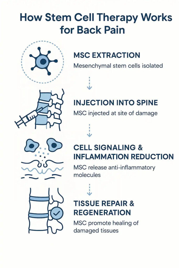 How stem cell therapy works of back pain