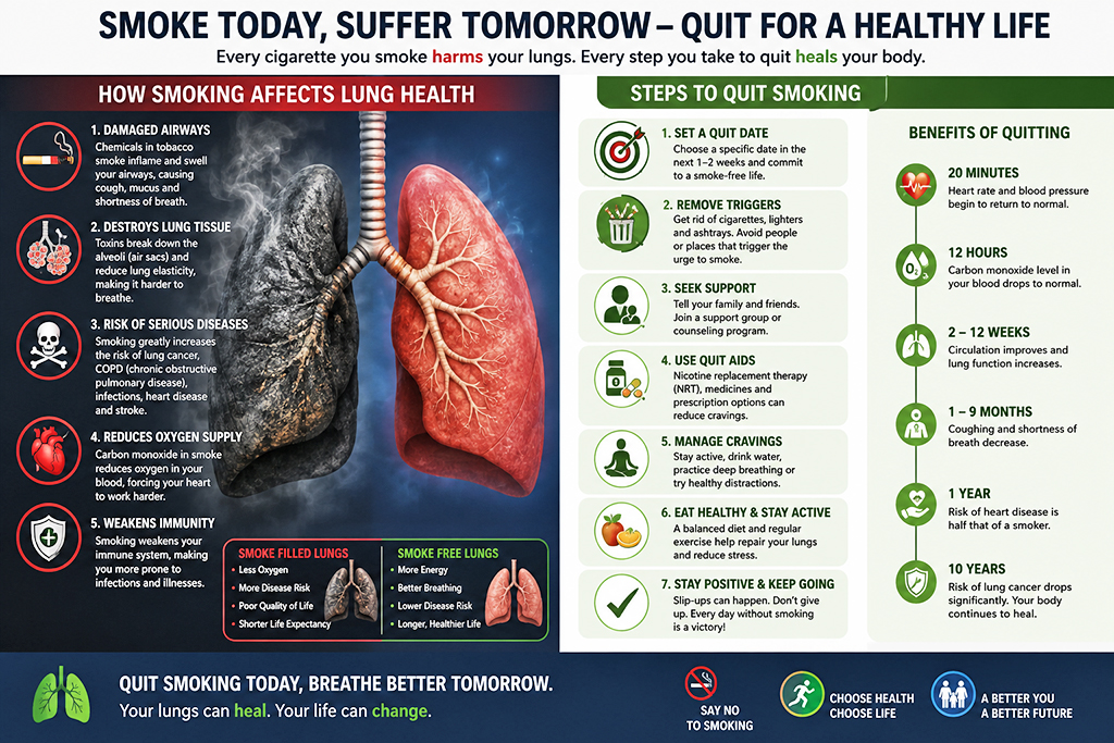 How Smoking Affects Lung Health and Steps to Quit Smoking