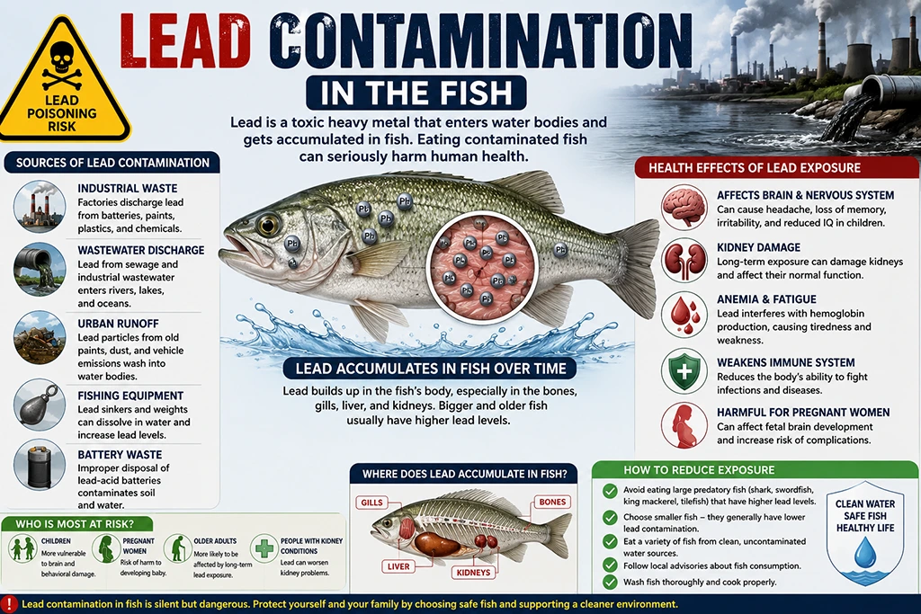 Lead contamination in the fish
