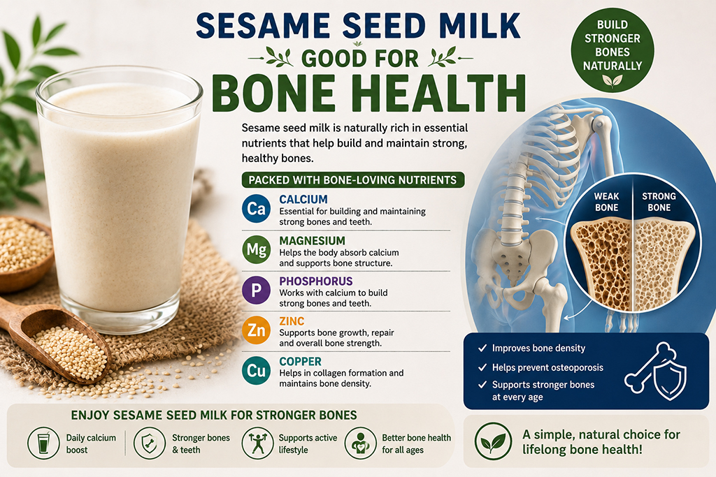 Sesame seed milk good for bone health