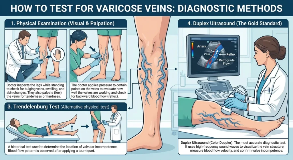 How to Diagnosing varicose veins