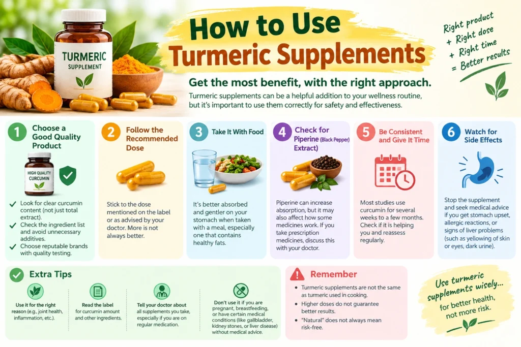 How to use turmeric supplements