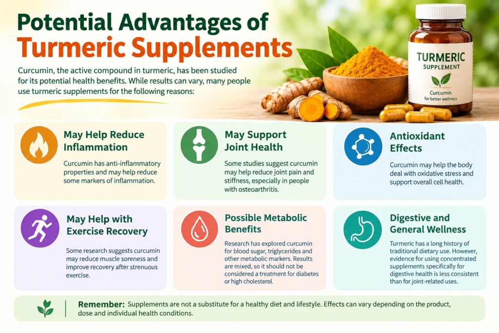 Potential advantages of turmeric supplements