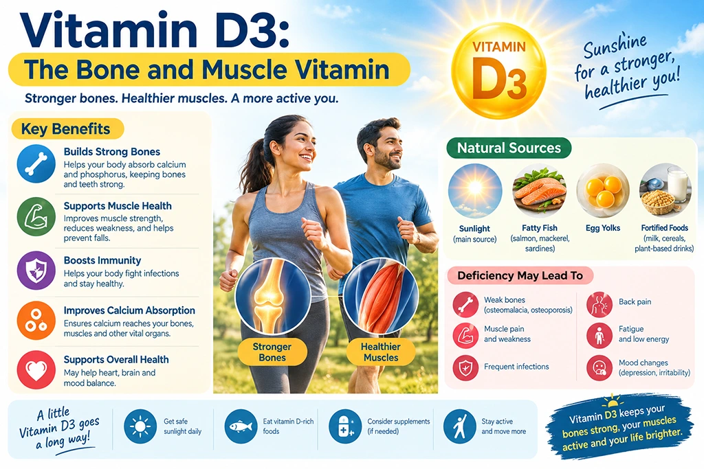 Vitamin D3: The Bone and Muscle Vitamin