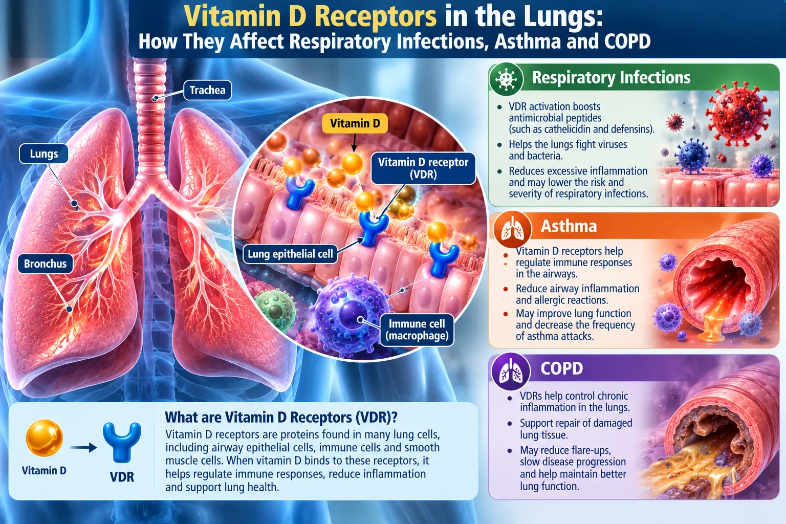 Vitamin D Receptors in the Lungs